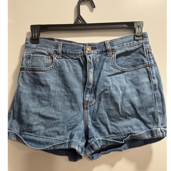 American Eagle Outfitters Pants - American Eagle Mom Shorts Womens 8 Blue Denim High Waisted Cuffed 100% Cotton